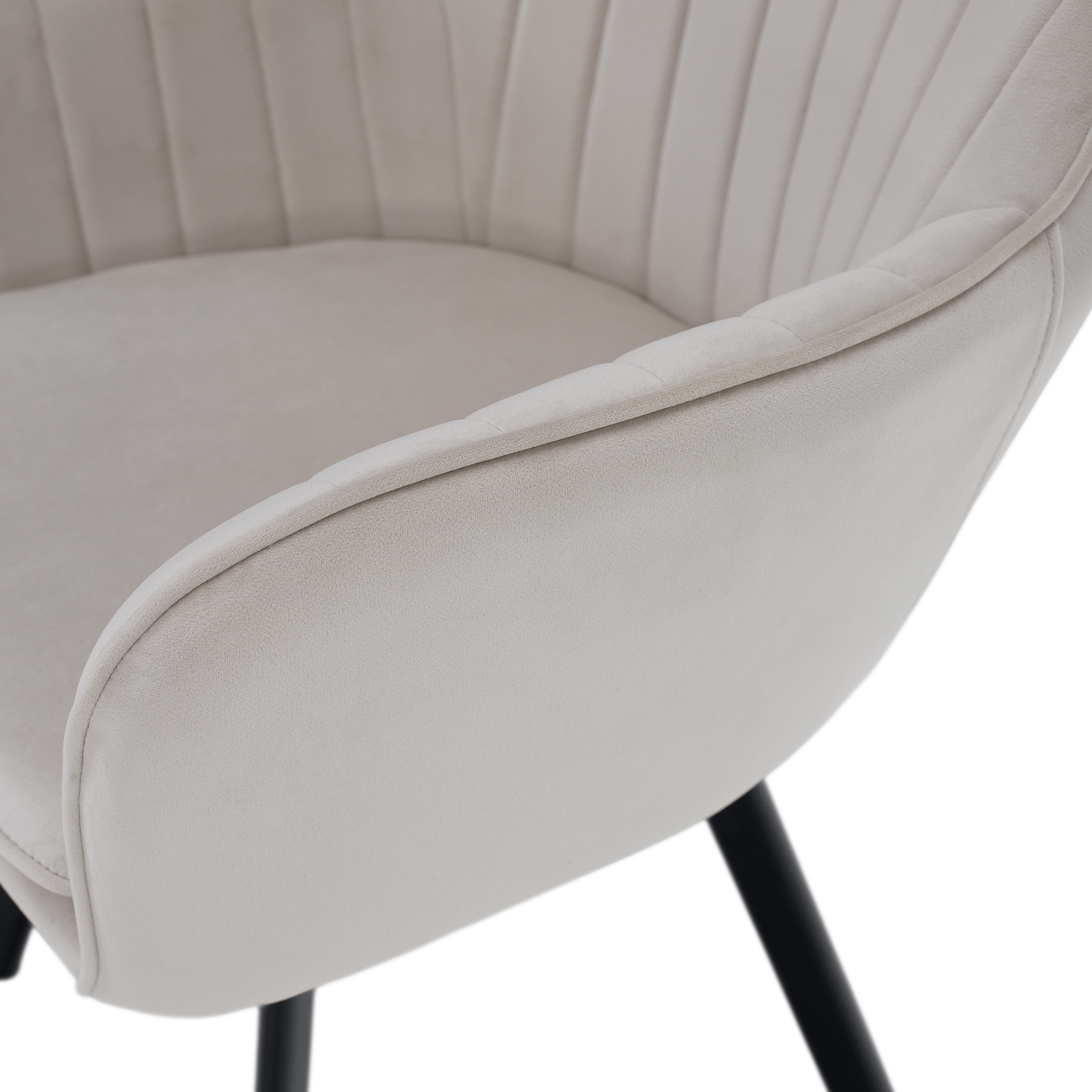 Scaun de design, bej-gri, tesatura Velvet, AURIL — imaginea 17