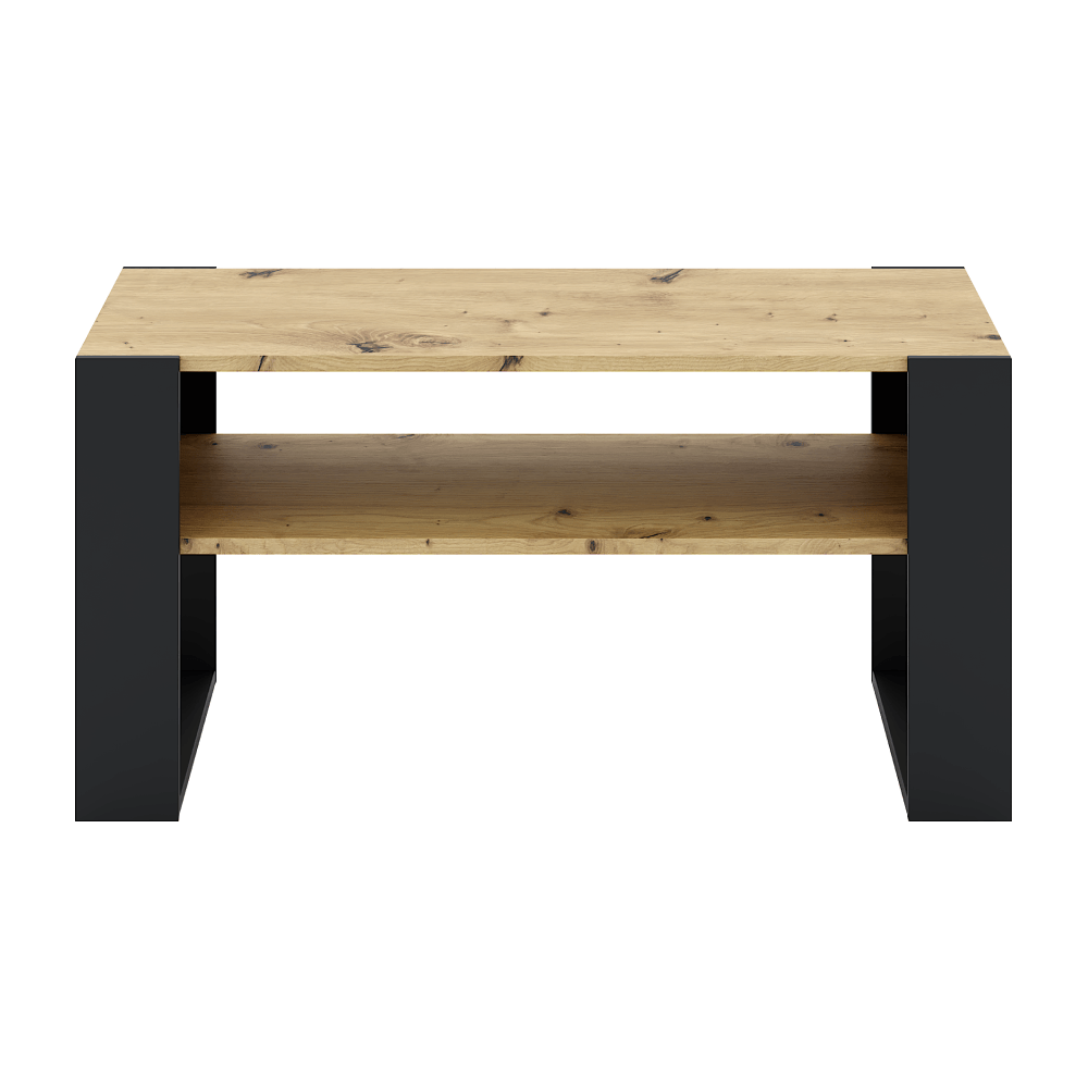 Masuta de cafea, stejar artisan / neagra, CARA 1 — imaginea 2