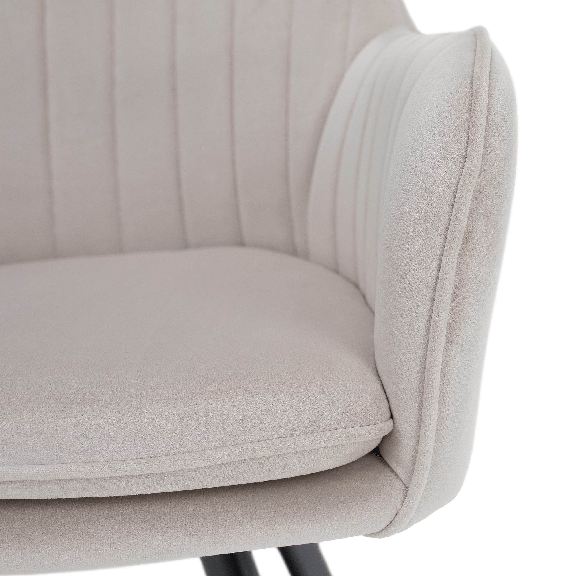Scaun de design, bej-gri, tesatura Velvet, AURIL — imaginea 20