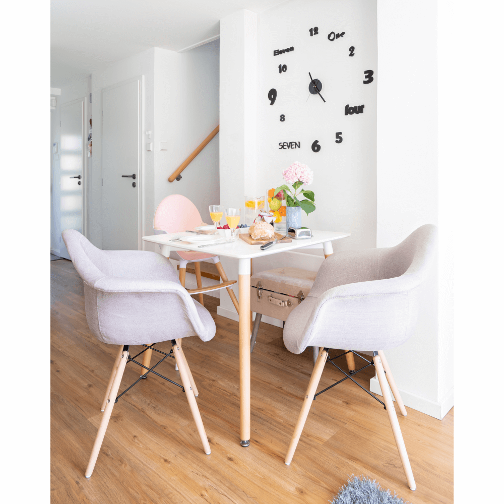 Masa dining, alb/fag, 70x70 cm, DIDIER 4 NEW — imaginea 2