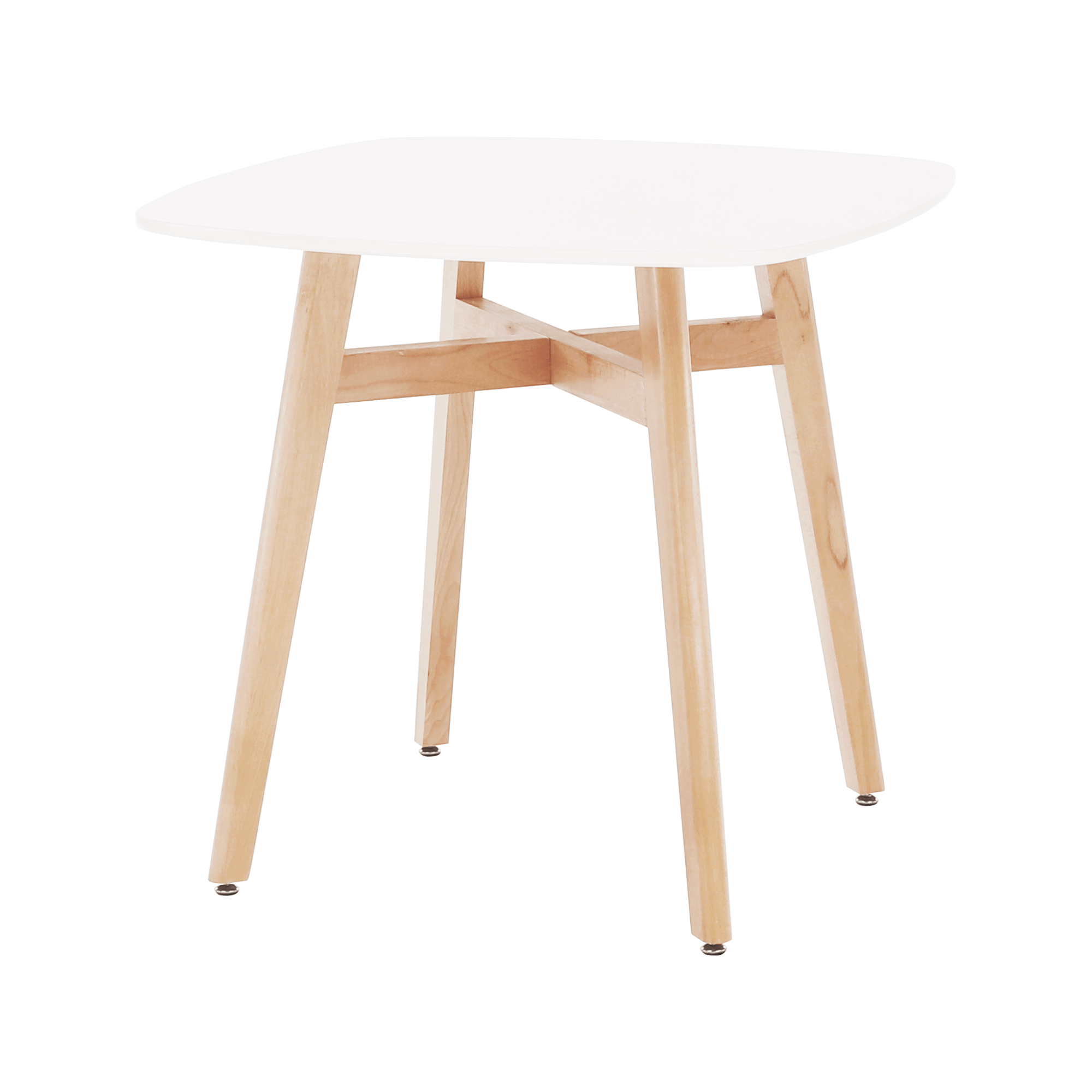 Masa dining, alba/natural, 80x80 cm, DEJAN 3 NEW — imaginea 5