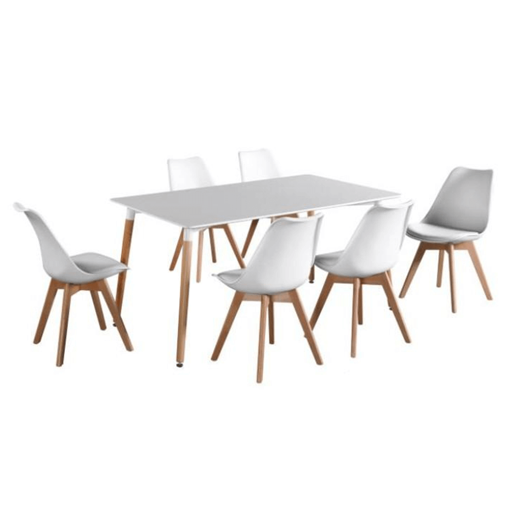 Masa dining, alb/fag, 120x80 cm, DIDIER 5 NEW — imaginea 3