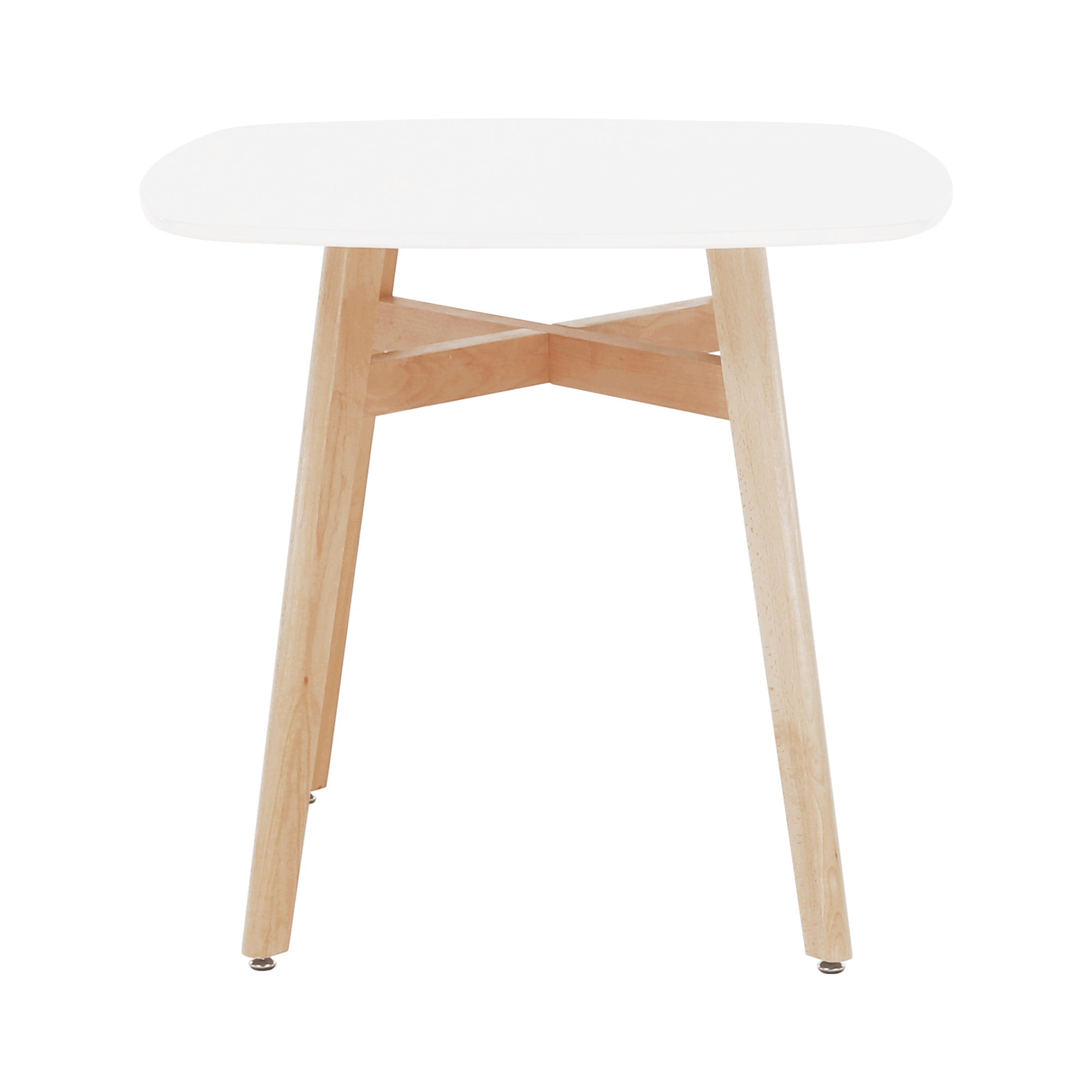 Masa dining, alba/natural, 80x80 cm, DEJAN 3 NEW — imaginea 7