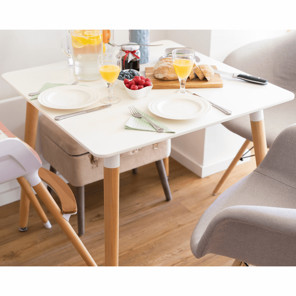 Masa dining, alb/fag, 70x70 cm, DIDIER 4 NEW — imaginea 4