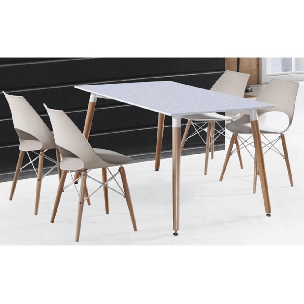 Masa dining, alb/fag, 120x80 cm, DIDIER 5 NEW — imaginea 4