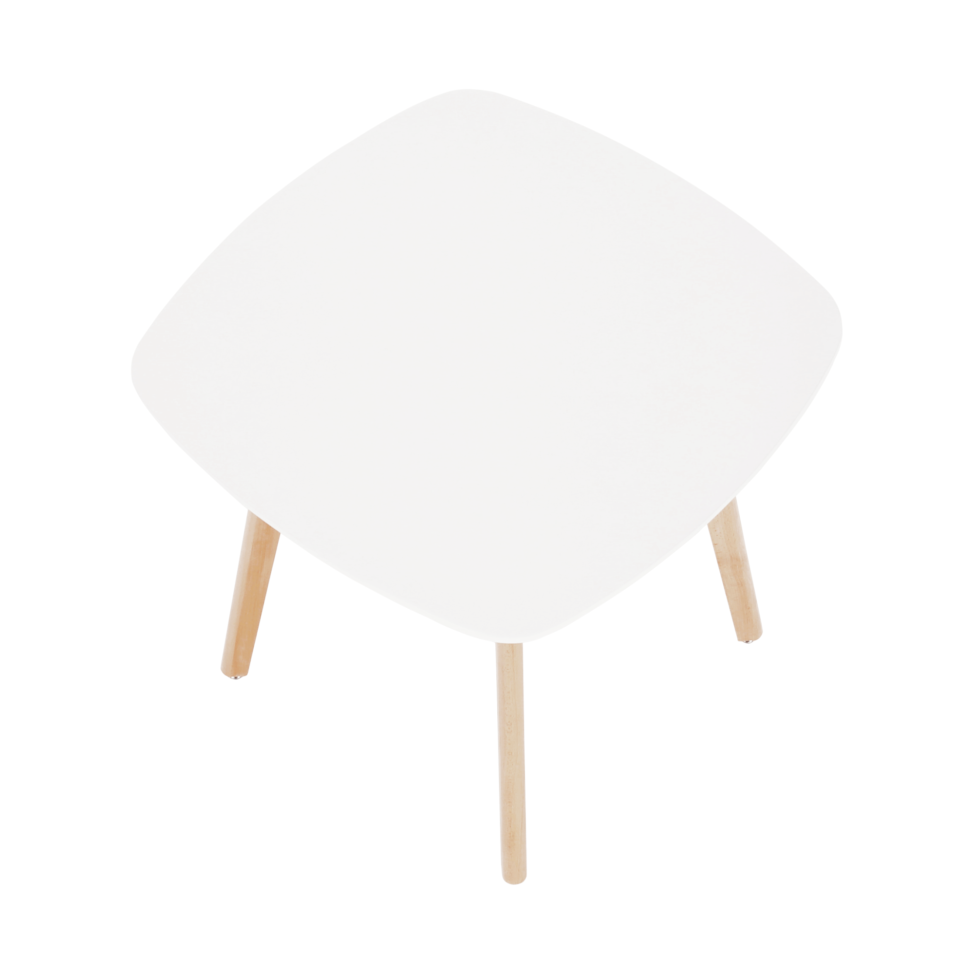 Masa dining, alba/natural, 80x80 cm, DEJAN 3 NEW — imaginea 8