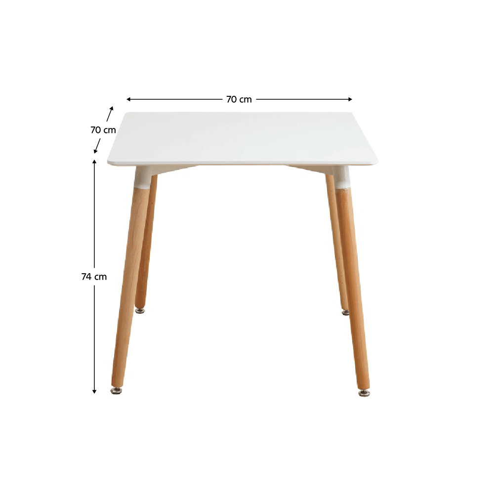 Masa dining, alb/fag, 70x70 cm, DIDIER 4 NEW — imaginea 5