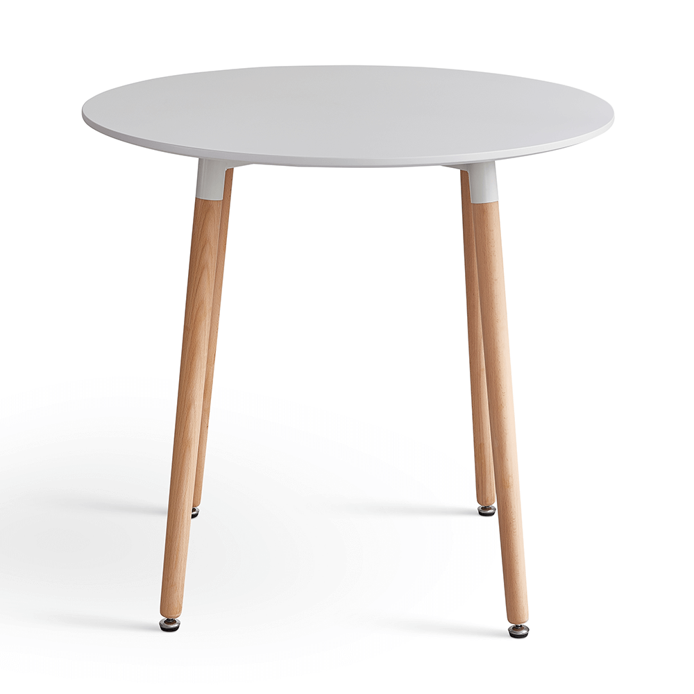 Masa dining, alb/fag, diametru 80 cm, ELCAN NEW TYP 2 — imaginea 2