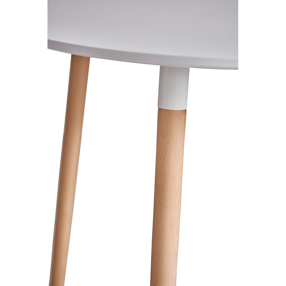 Masa dining, alb/fag, diametru 80 cm, ELCAN NEW TYP 2 — imaginea 3