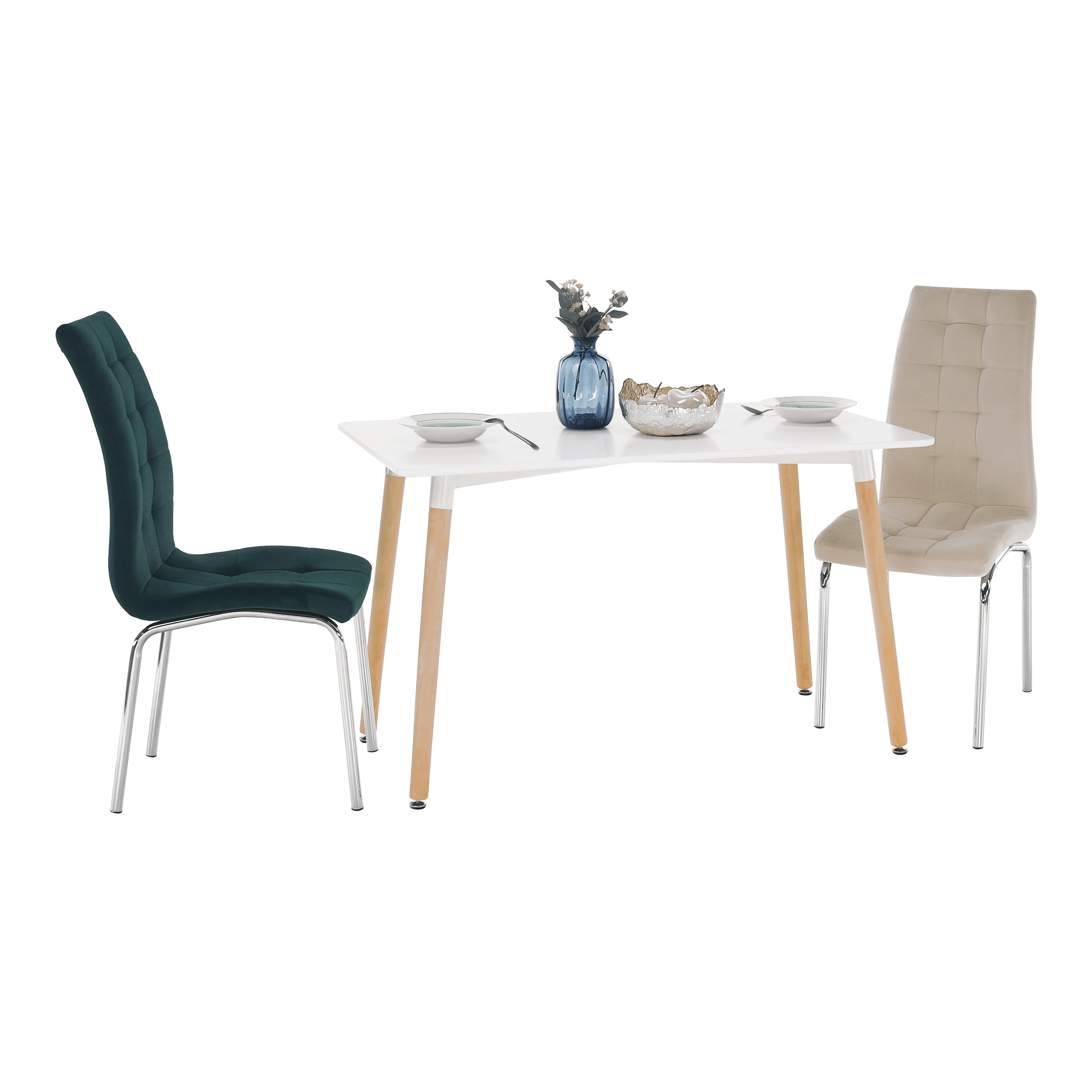 Masa dining, alb/fag, 120x80 cm, DIDIER 5 NEW — imaginea 9