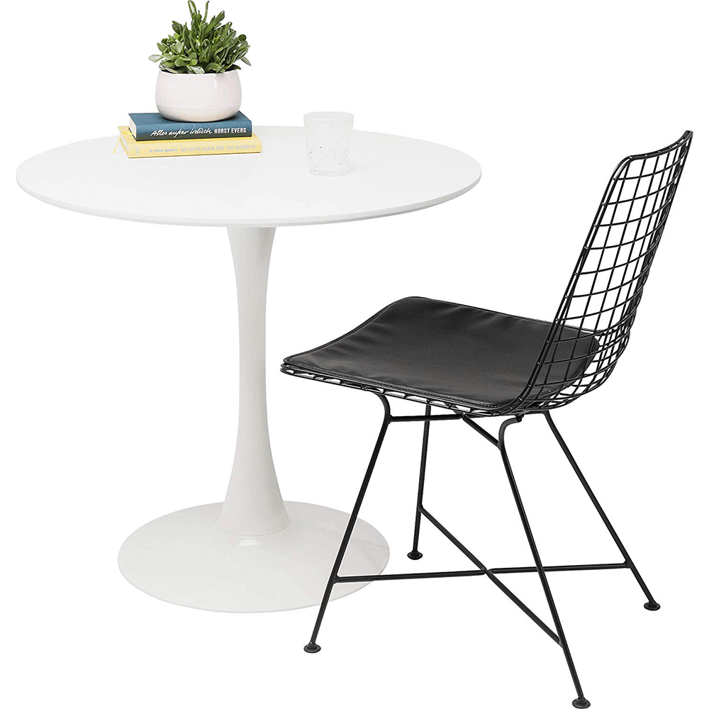 Masa dining, runda, alb mat, diametru 80 cm, REVENTON NEW — imaginea 4