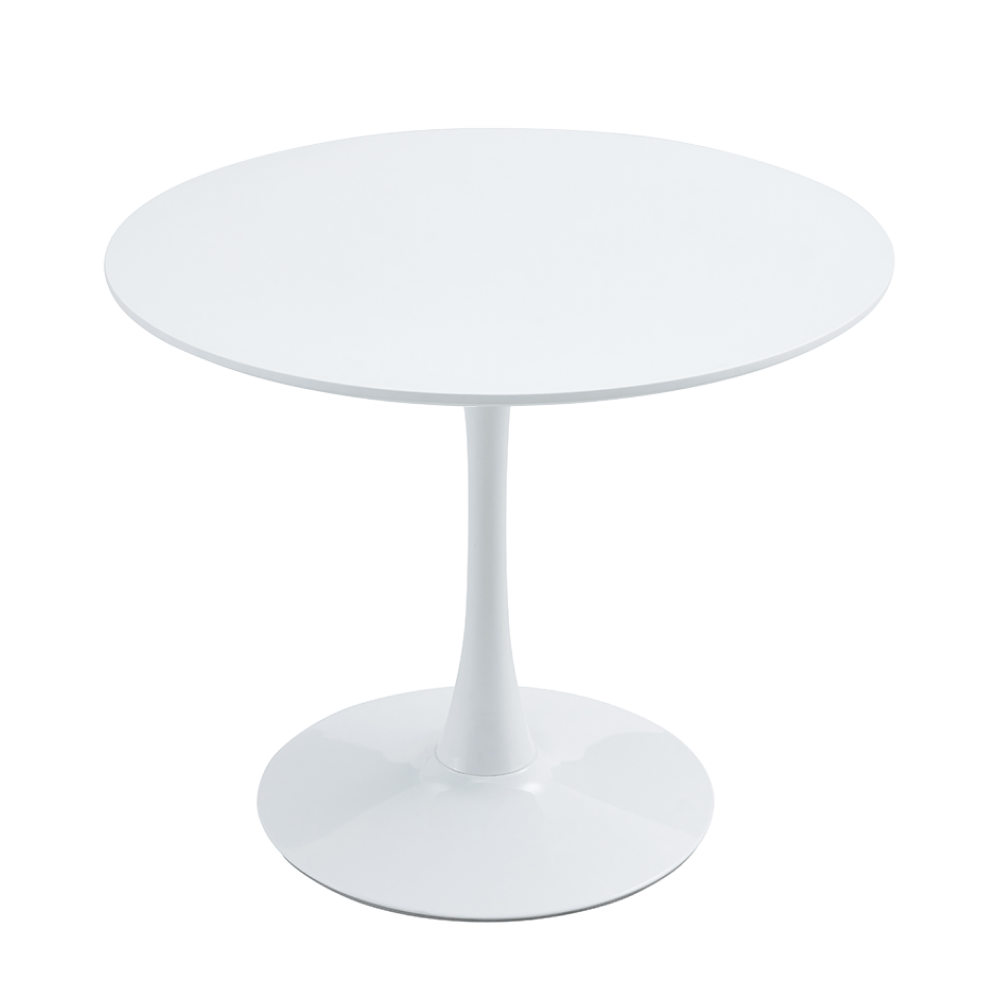 Masa dining, runda, alb mat, diametru 80 cm, REVENTON NEW — imaginea 5