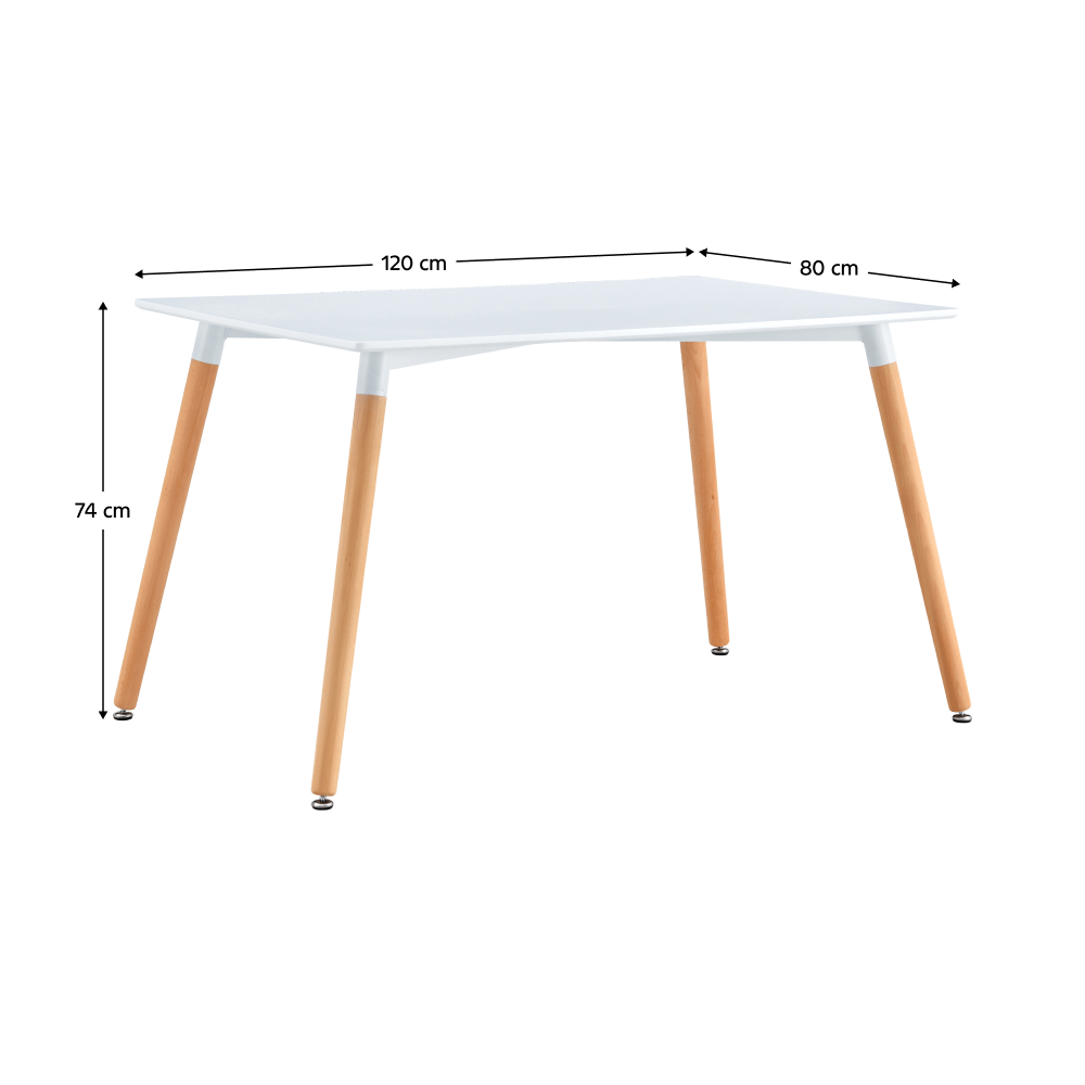 Masa dining, alb/fag, 120x80 cm, DIDIER 5 NEW — imaginea 14