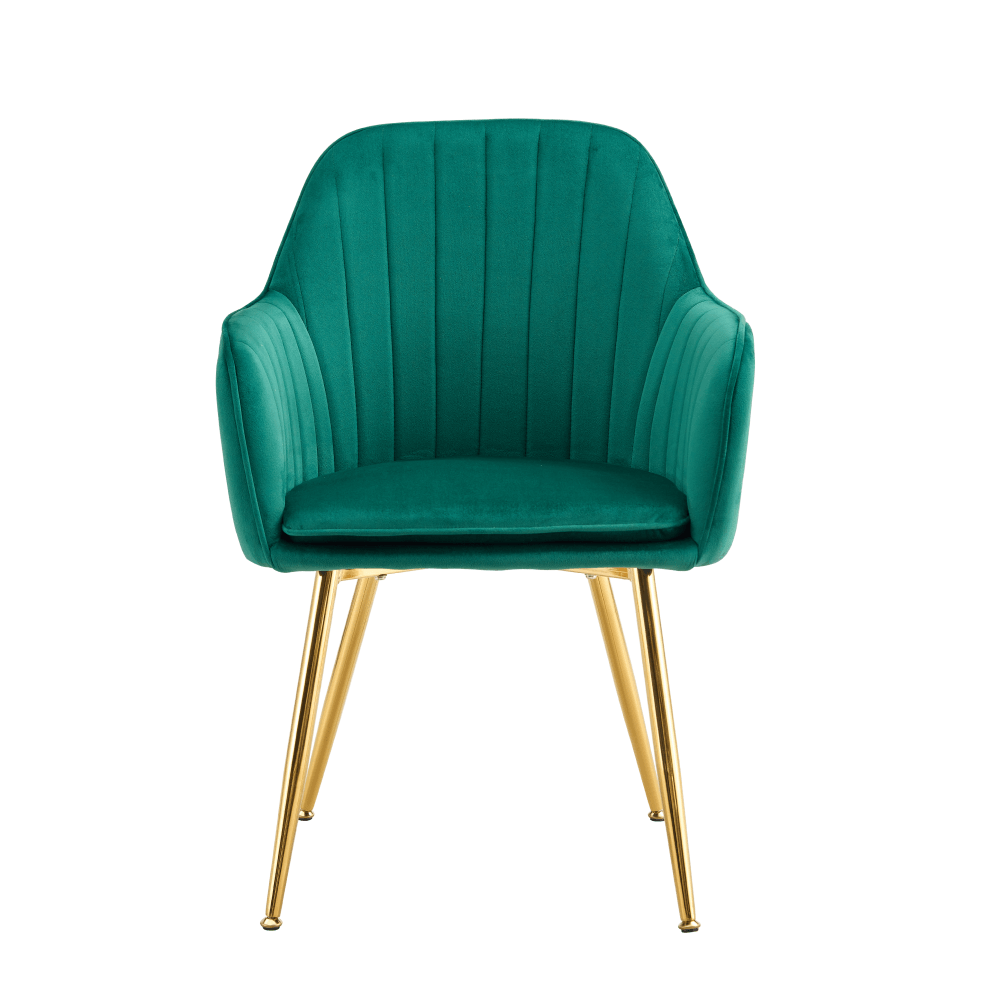 Fotoliu design, tesatura de catifea smarald/crom-auriu, ADLAM NEW — imaginea 3