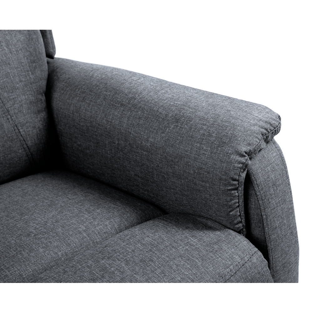 Fotoliu de relaxare pozitionabil, gri deschis, DOURO — imaginea 2