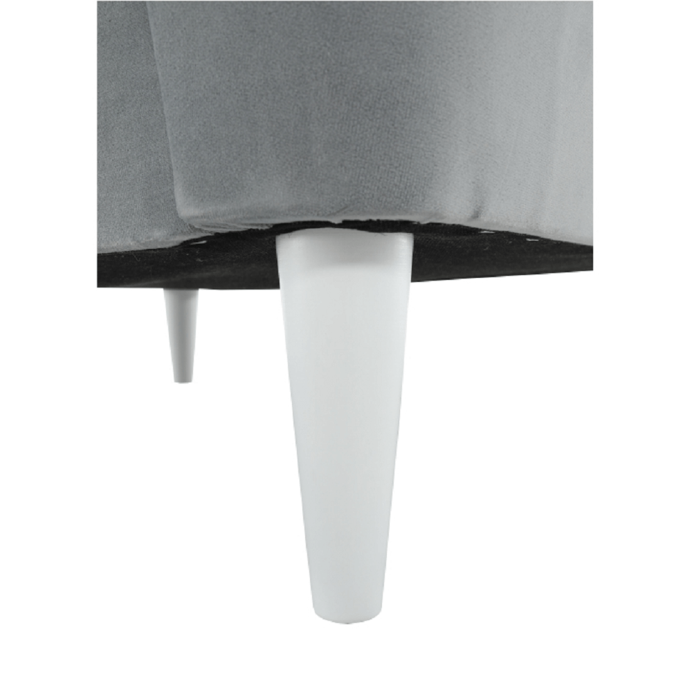 Fotoliu, material textil gri deschis/alb, RUFINO 3 NEW — imaginea 5