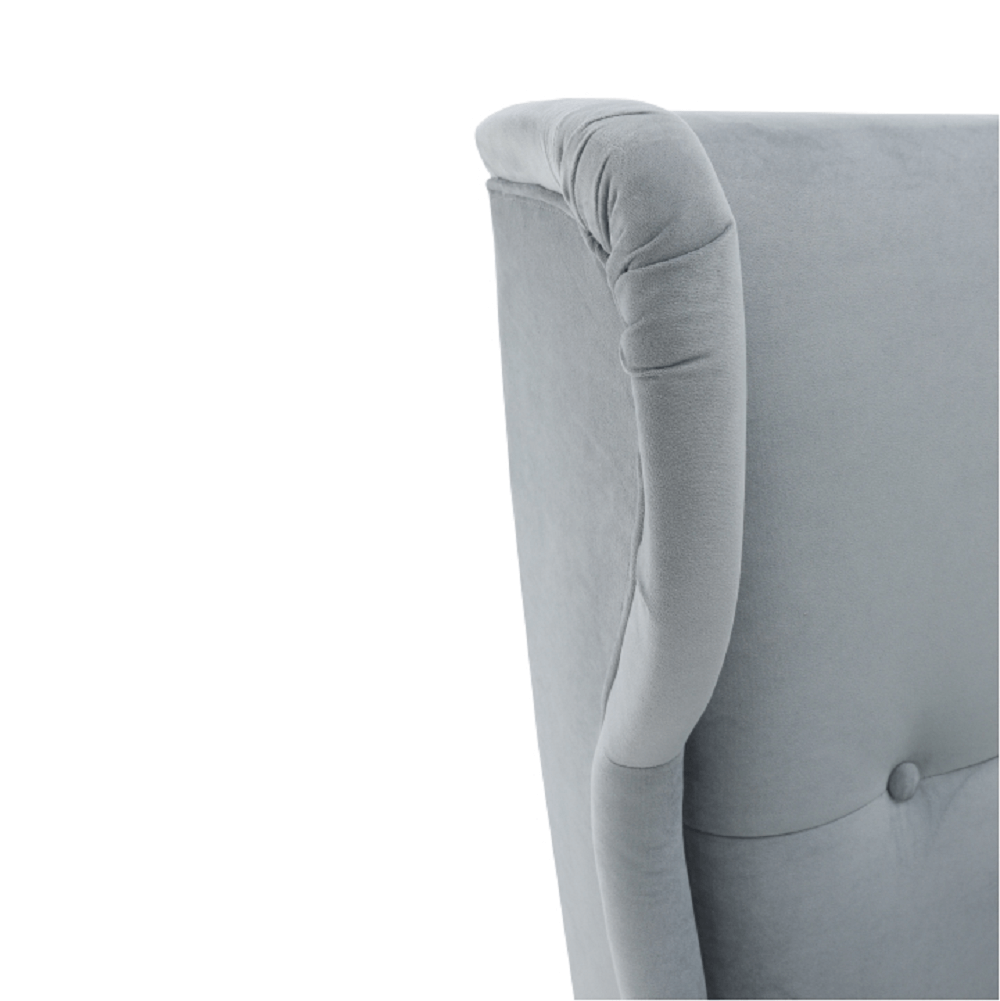Fotoliu, material textil gri deschis/alb, RUFINO 3 NEW — imaginea 11