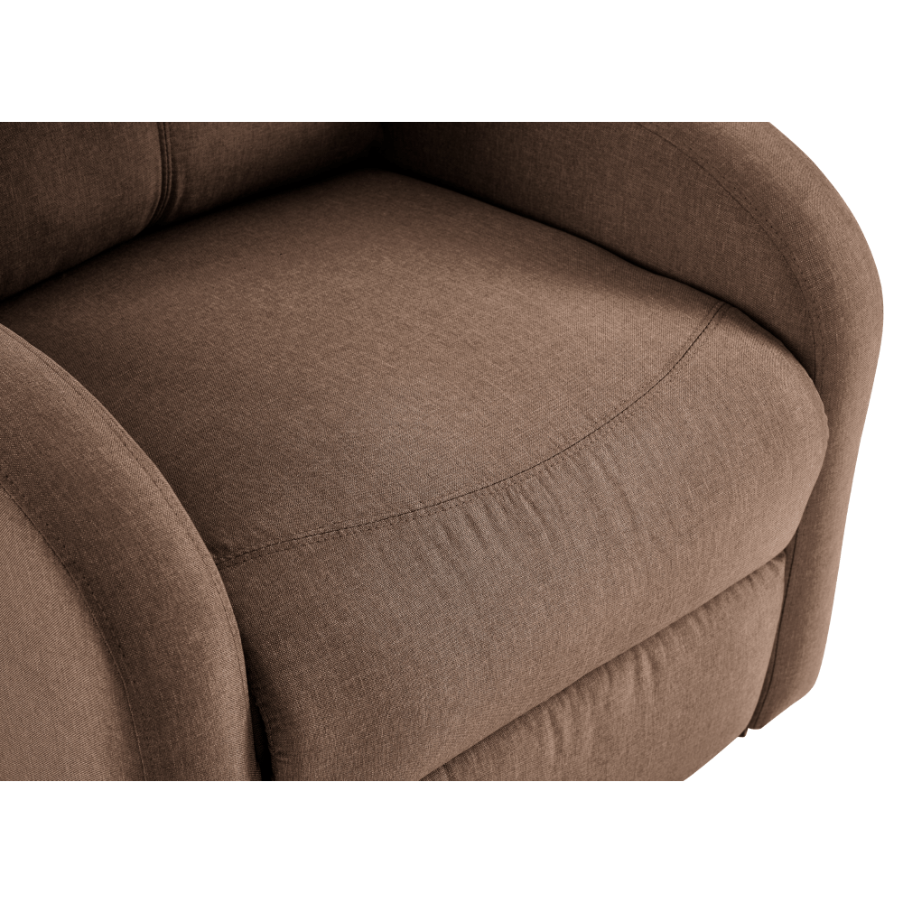 Fotoliu de relaxare pozitionabil, maro deschis, NERIS — imaginea 12