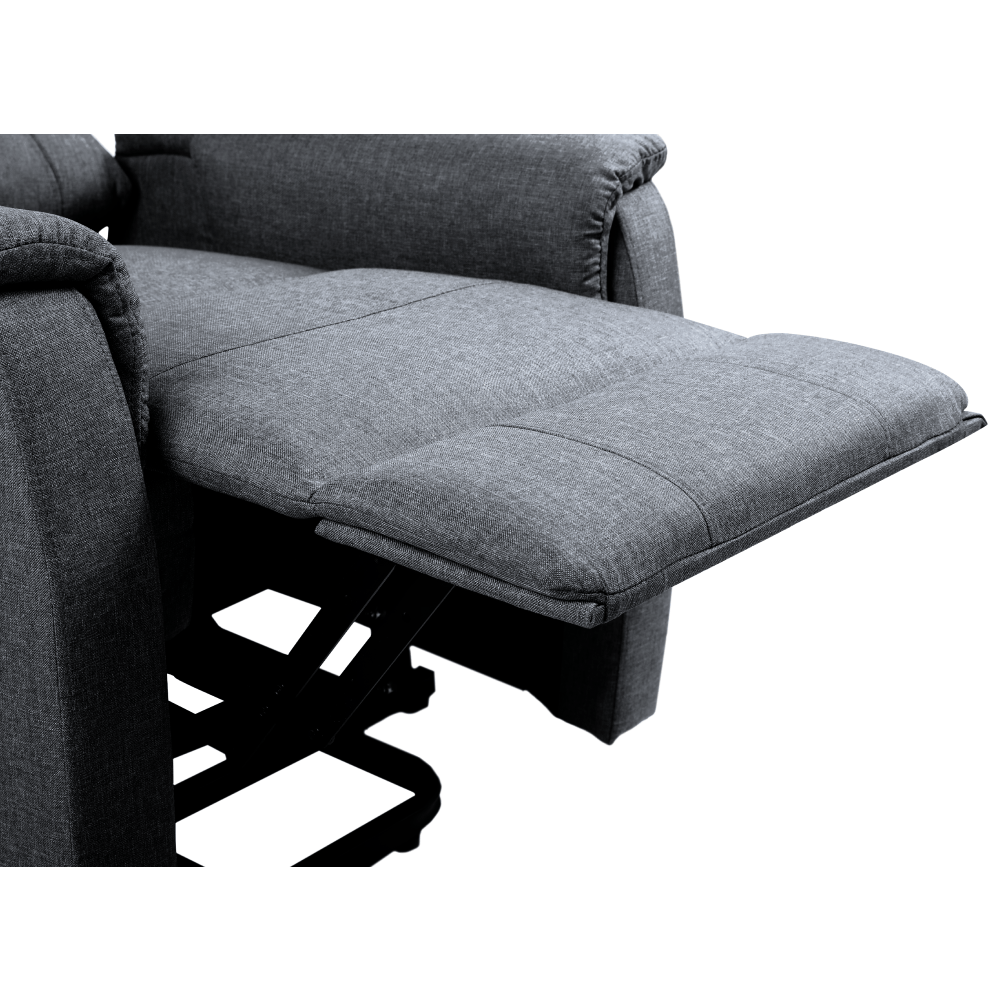 Fotoliu de relaxare pozitionabil, gri deschis, DOURO — imaginea 13