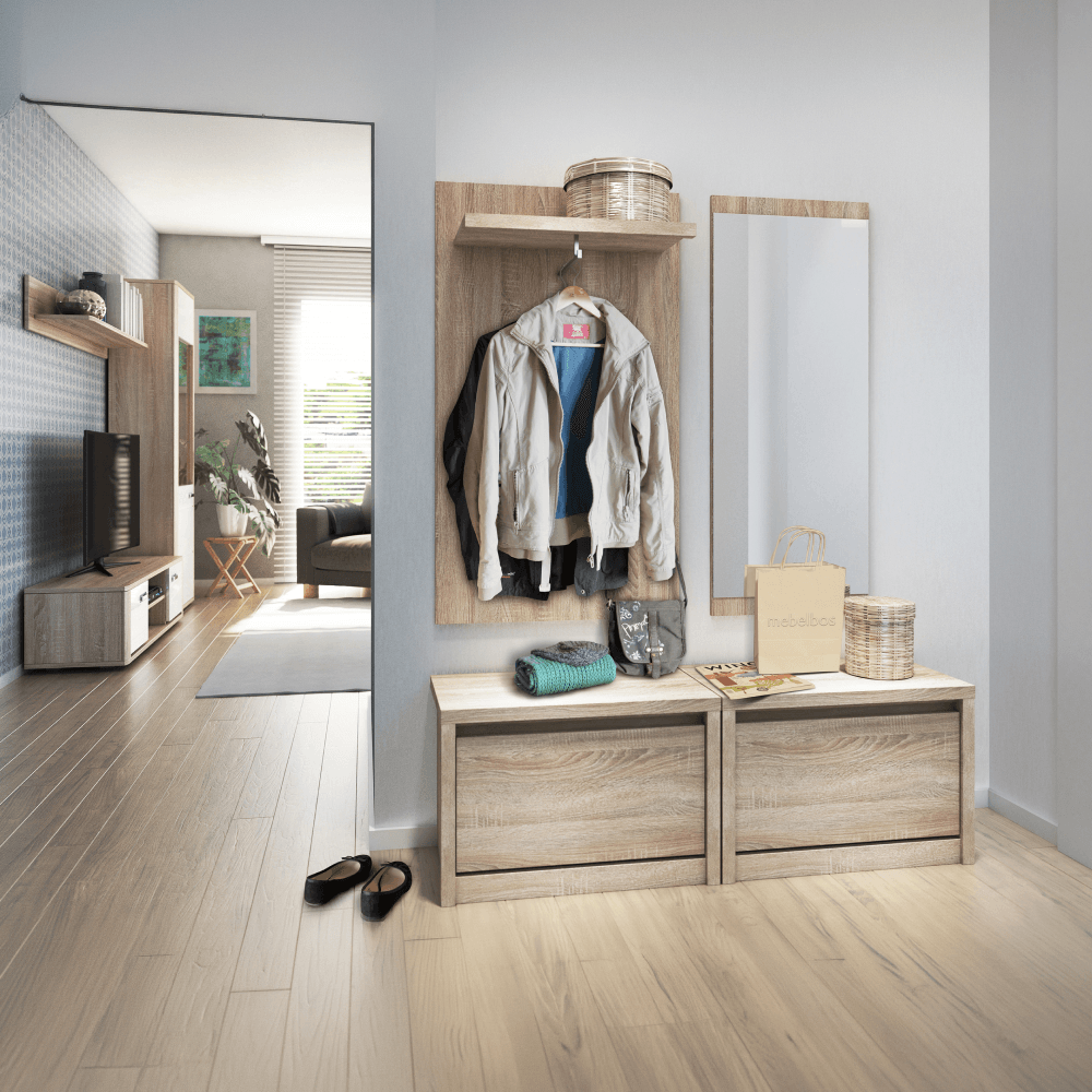 Dulap pentru umerase 4D1S/70, stejar sonoma, NORTY TYP 22 — imaginea 4