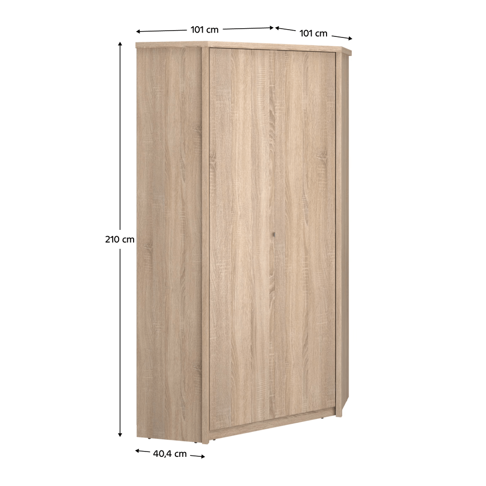 Dulap de colt 2D, stejar sonoma, NORTY TYP 27 — imaginea 6