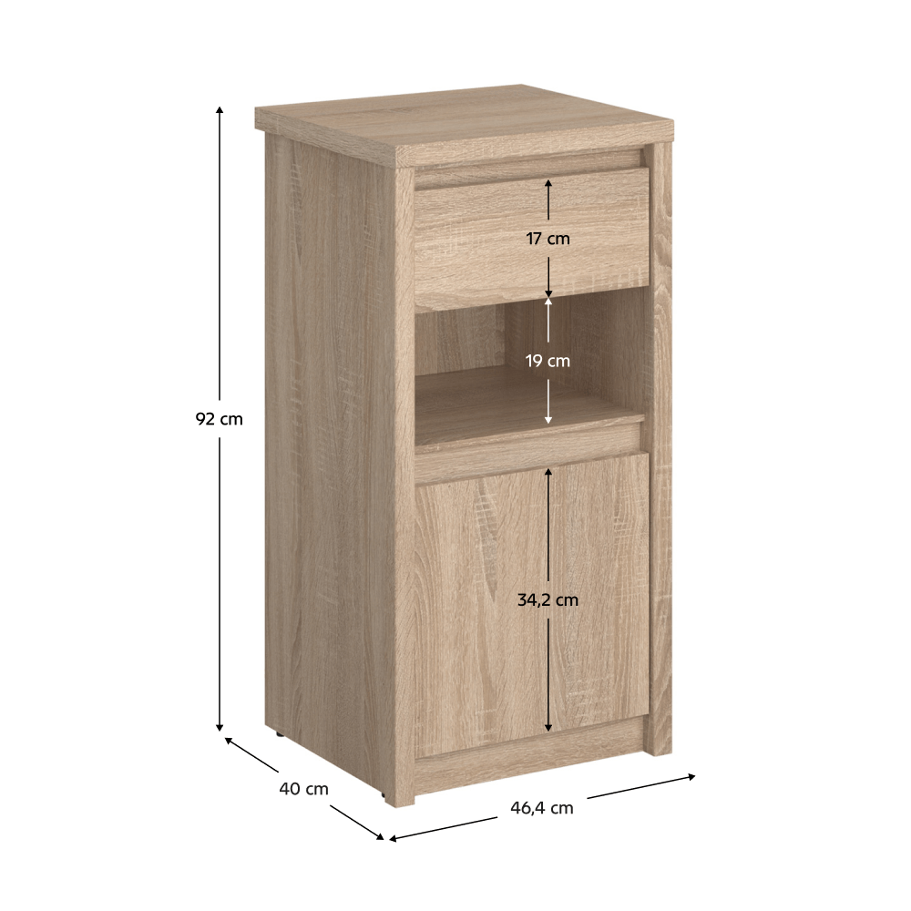 Comoda 1D1S, stejar sonoma, NORTY TYP 24 — imaginea 7