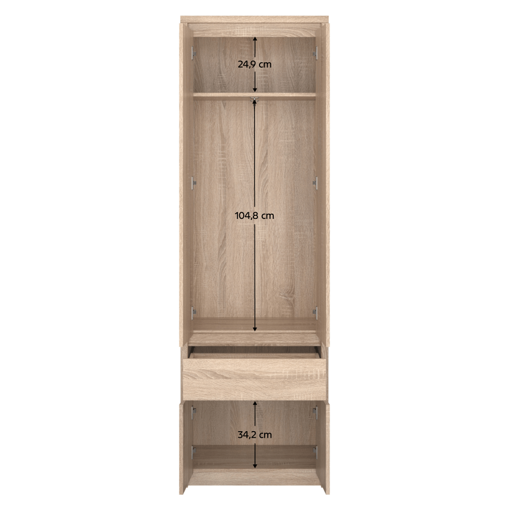 Dulap pentru umerase 4D1S/70, stejar sonoma, NORTY TYP 22 — imaginea 9