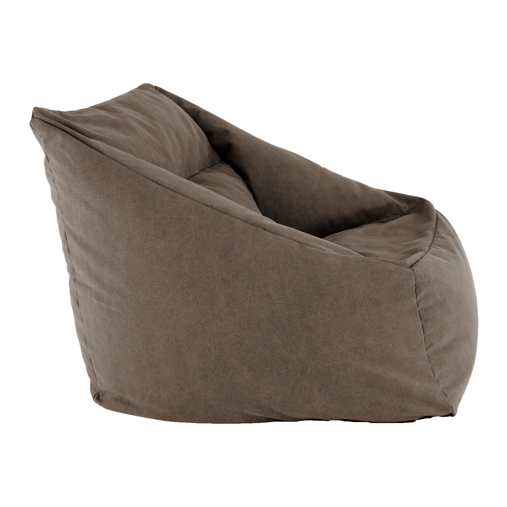 Fotoliu tip sac, material textil maro, URASON — imaginea 4