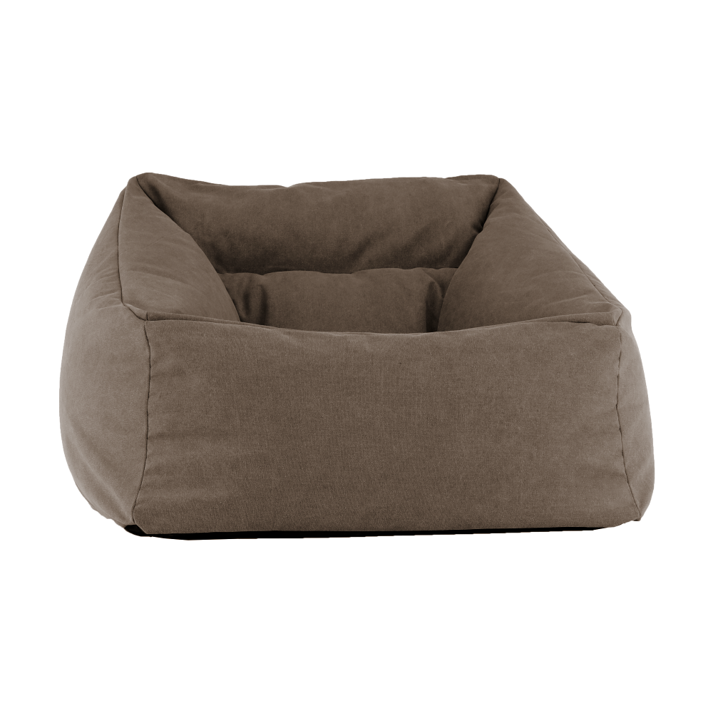 Fotoliu tip sac, material textil maro, URASON — imaginea 5