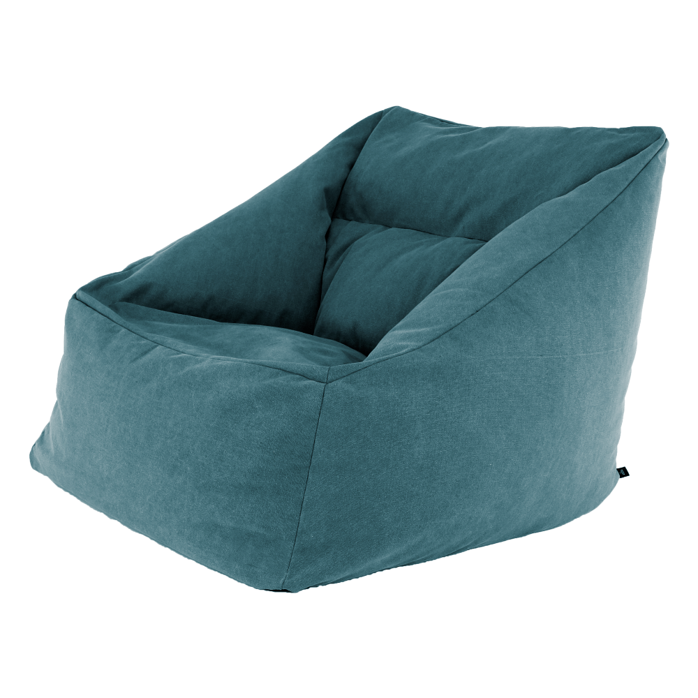 Fotoliu tip sac, material textil verde, URASON — imaginea 5