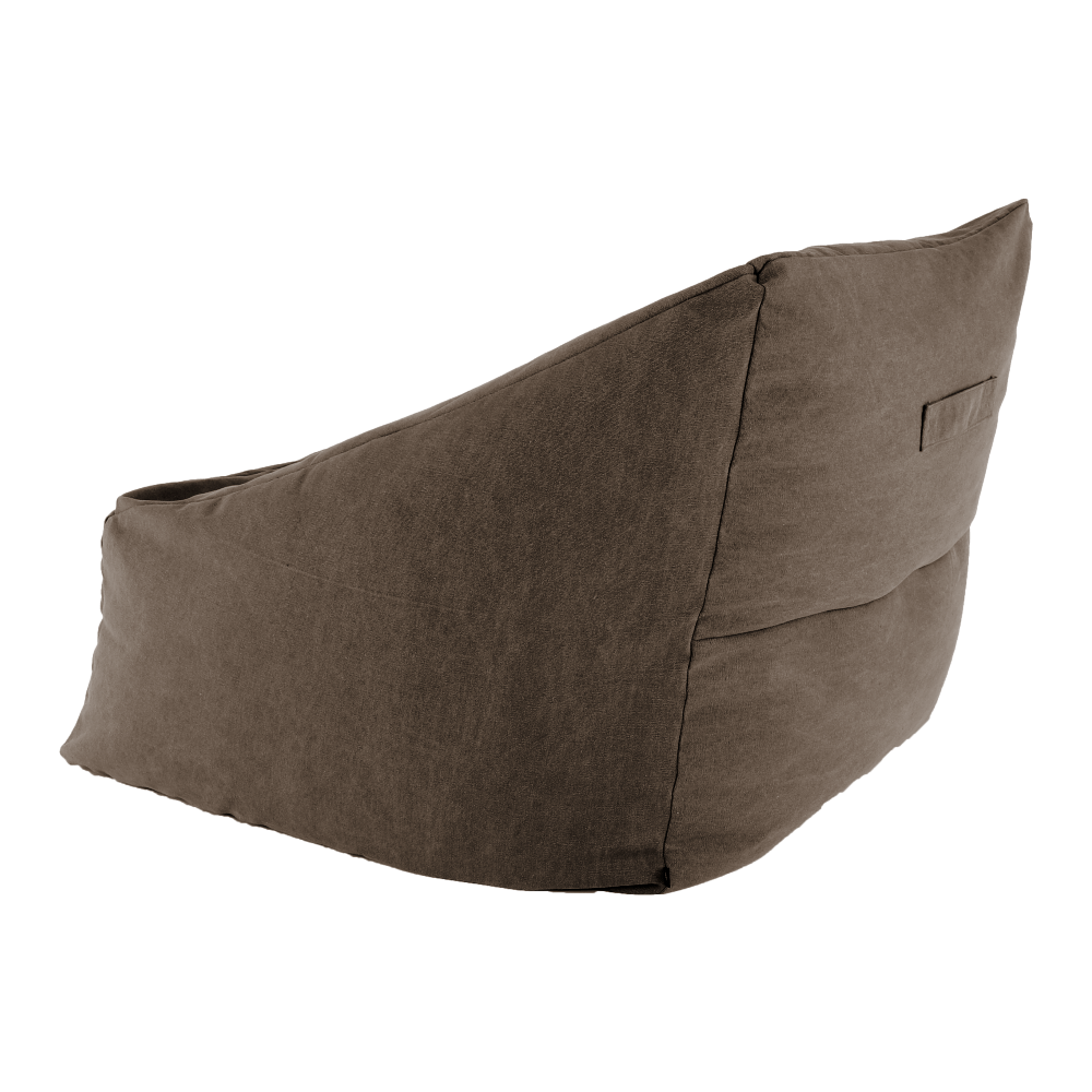 Fotoliu tip sac, material textil maro, URASON — imaginea 7