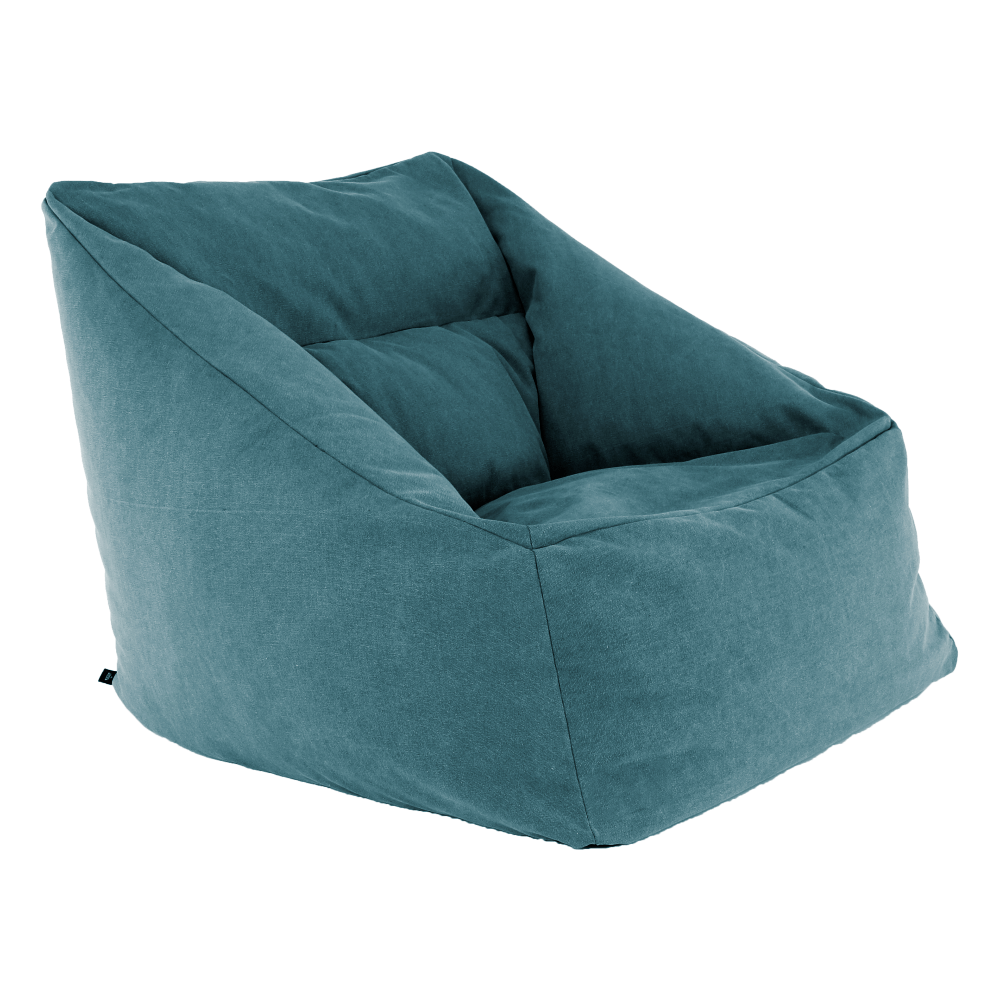 Fotoliu tip sac, material textil verde, URASON — imaginea 6