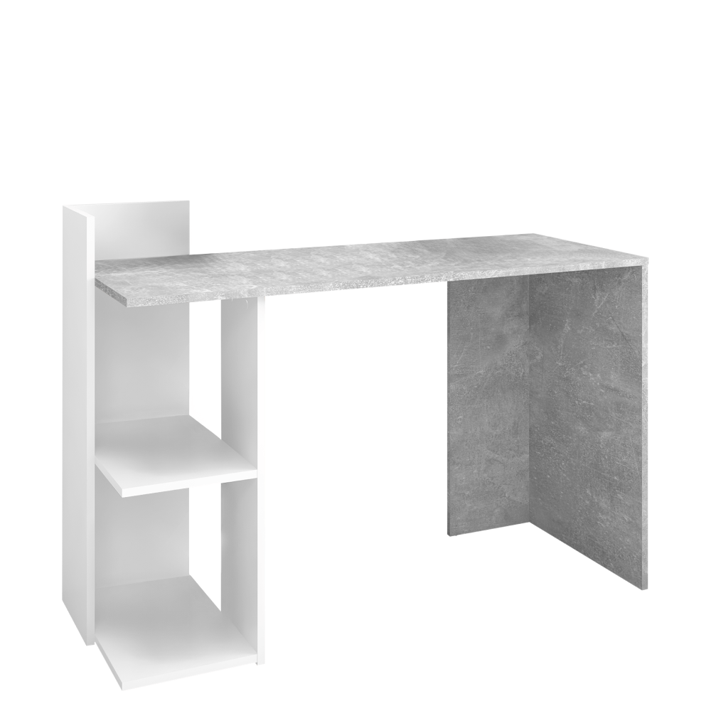 Masa PC, beton/alb, ANDREO NEW — imaginea 2