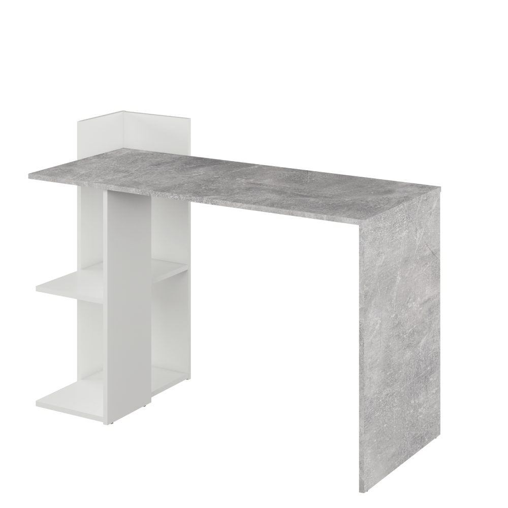 Masa PC, beton/alb, ANDREO NEW — imaginea 3