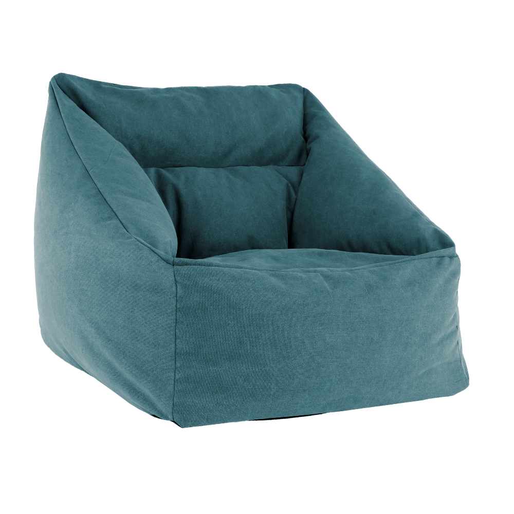 Fotoliu tip sac, material textil verde, URASON — imaginea 9