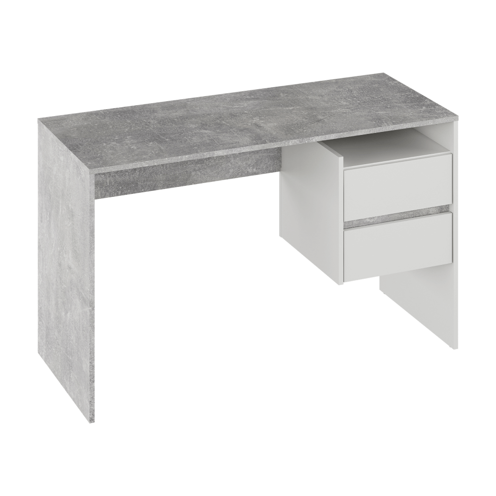 Masa PC, beton/alb, TULIO NEW — imaginea 3