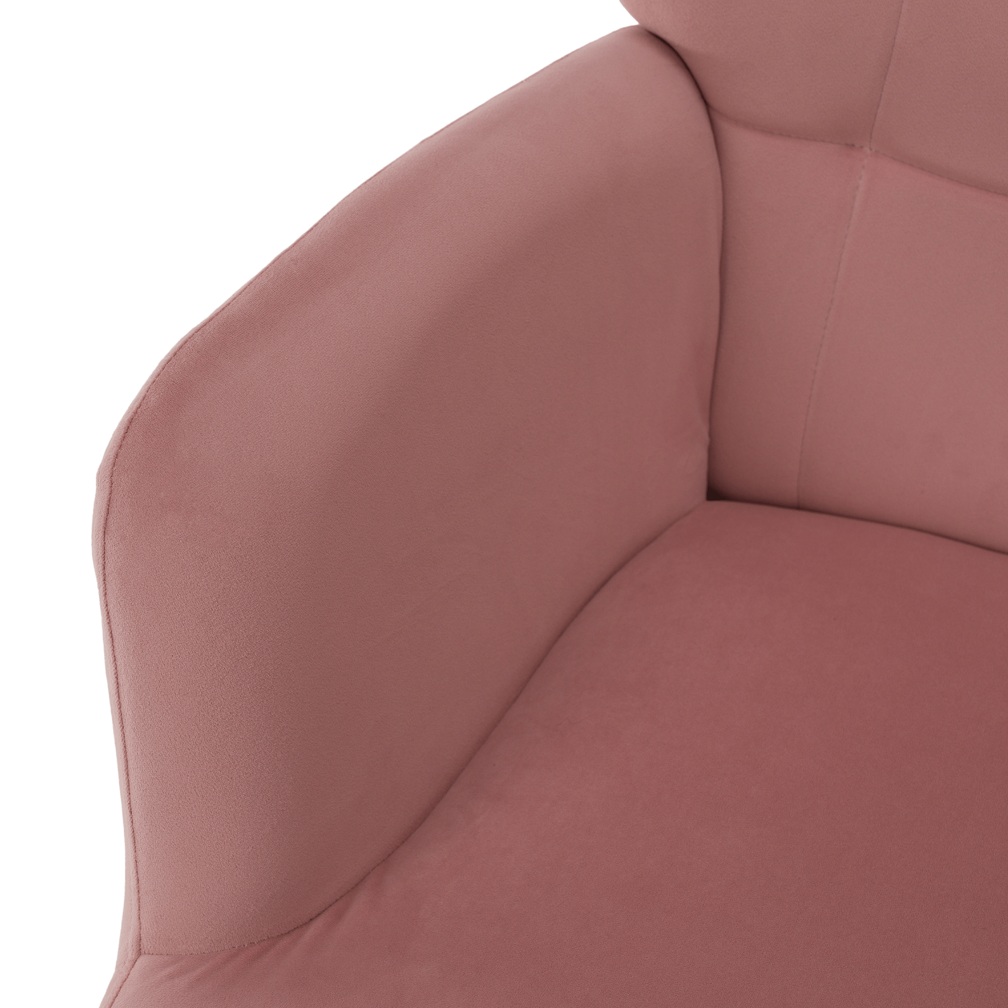 Fotoliu cu suport pentru picioare, tesatura Velvet roz/stejar, HABEN — imaginea 8