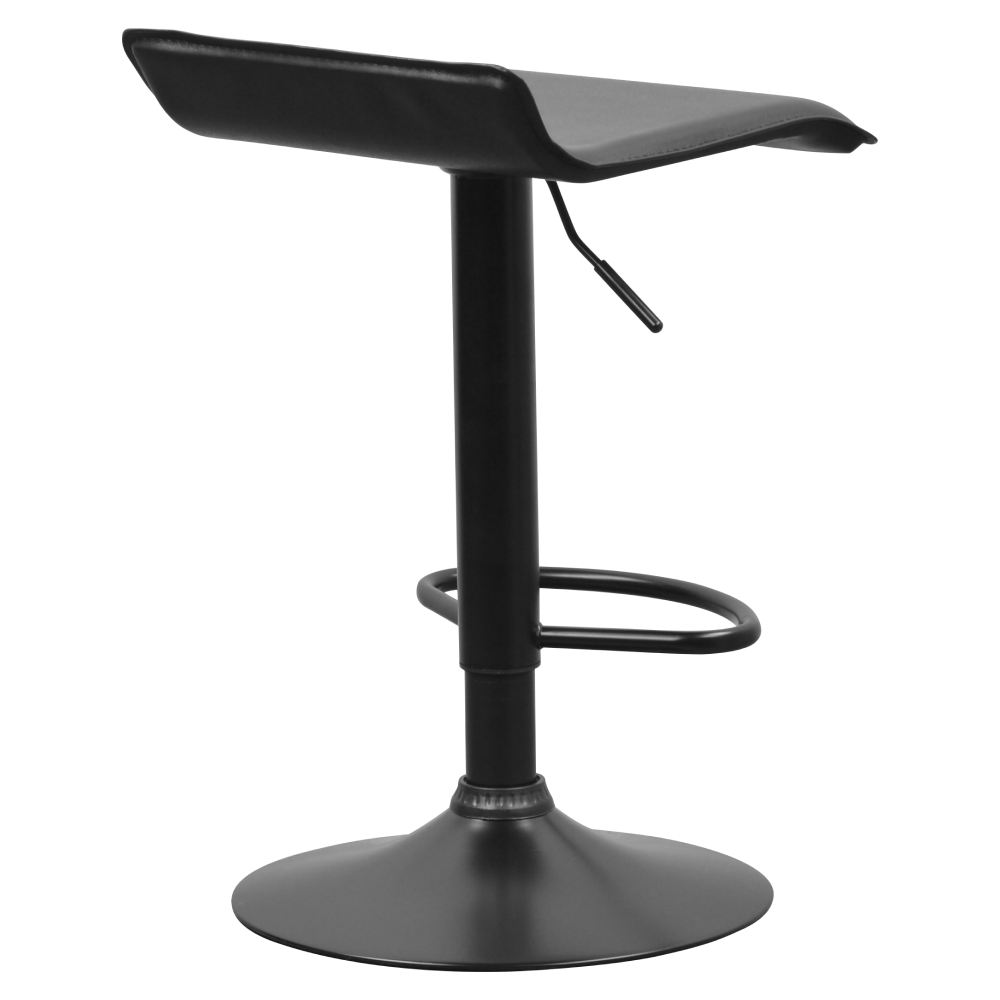 Scaun de bar, piele ecologica neagra, BAILI — imaginea 4