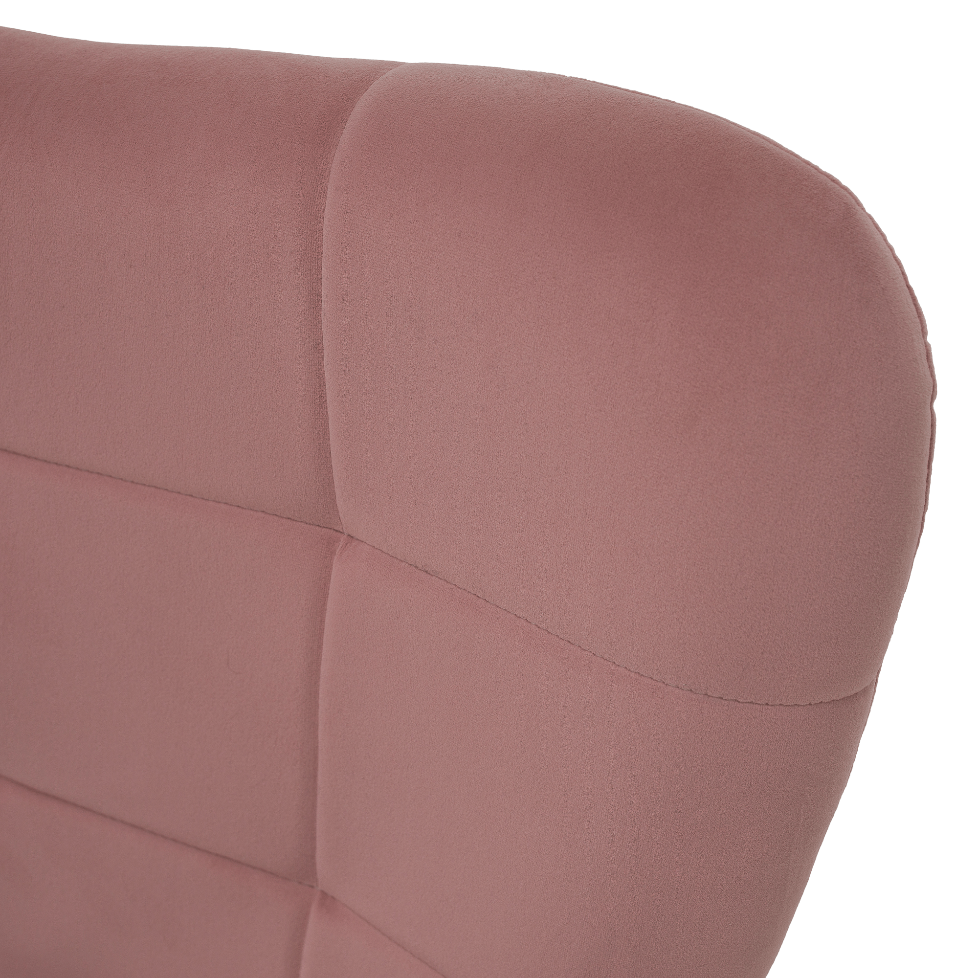 Fotoliu cu suport pentru picioare, tesatura Velvet roz/stejar, HABEN — imaginea 11