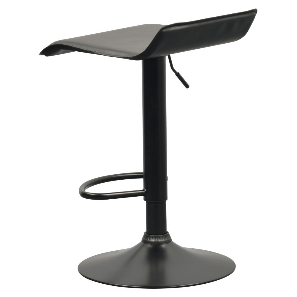 Scaun de bar, piele ecologica neagra, BAILI — imaginea 5