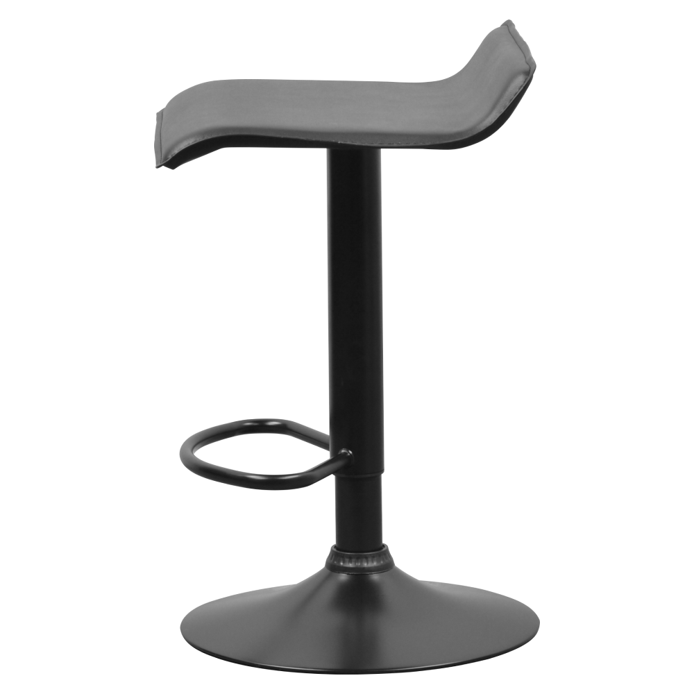 Scaun de bar, piele ecologica neagra, BAILI — imaginea 6