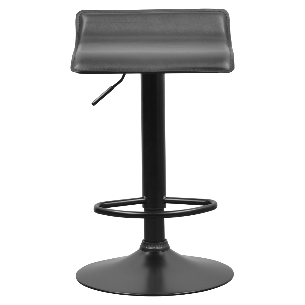 Scaun de bar, piele ecologica neagra, BAILI — imaginea 8
