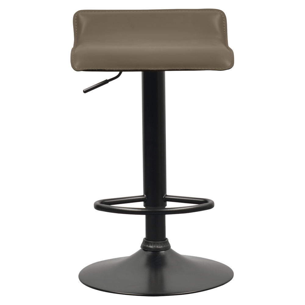 Scaun de bar, piele ecologica Taupe gri-maro, BAILI — imaginea 4