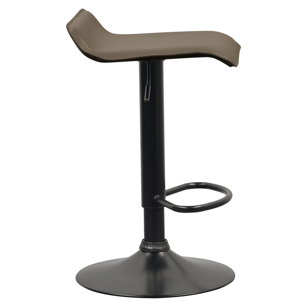 Scaun de bar, piele ecologica Taupe gri-maro, BAILI — imaginea 5