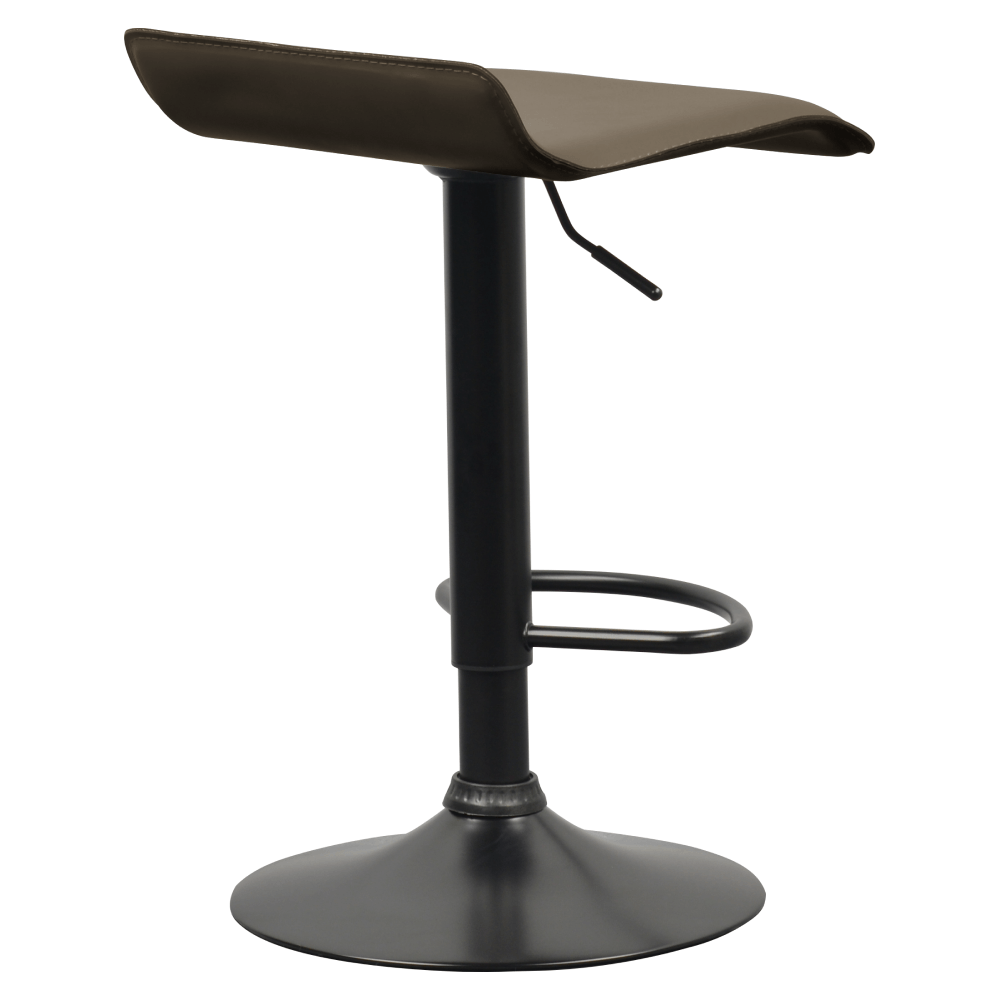 Scaun de bar, piele ecologica Taupe gri-maro, BAILI — imaginea 6
