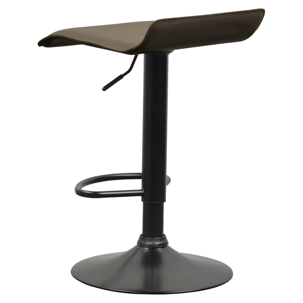Scaun de bar, piele ecologica Taupe gri-maro, BAILI — imaginea 7