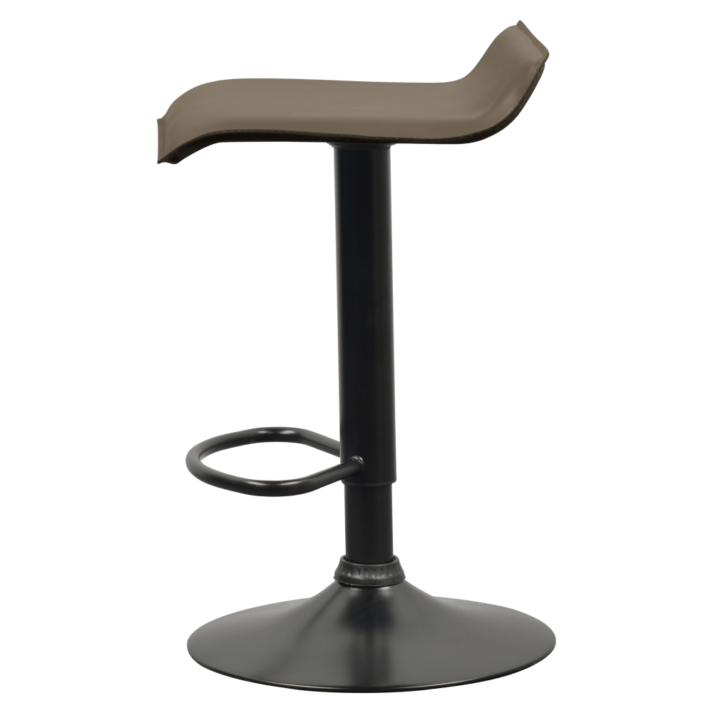 Scaun de bar, piele ecologica Taupe gri-maro, BAILI — imaginea 8