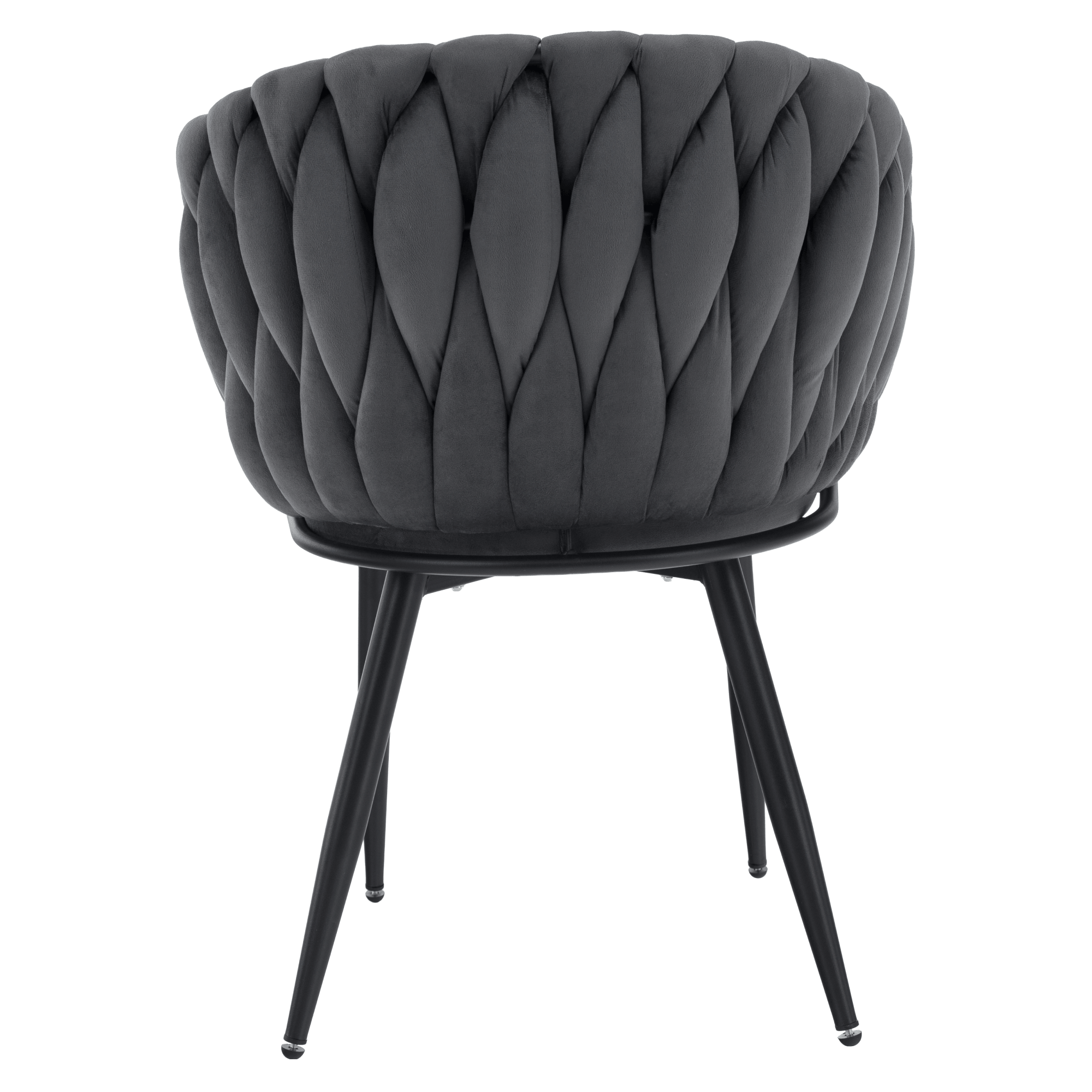 Scaun de bucatarie, gri inchis tesatura velvet/negru, BLER — imaginea 8