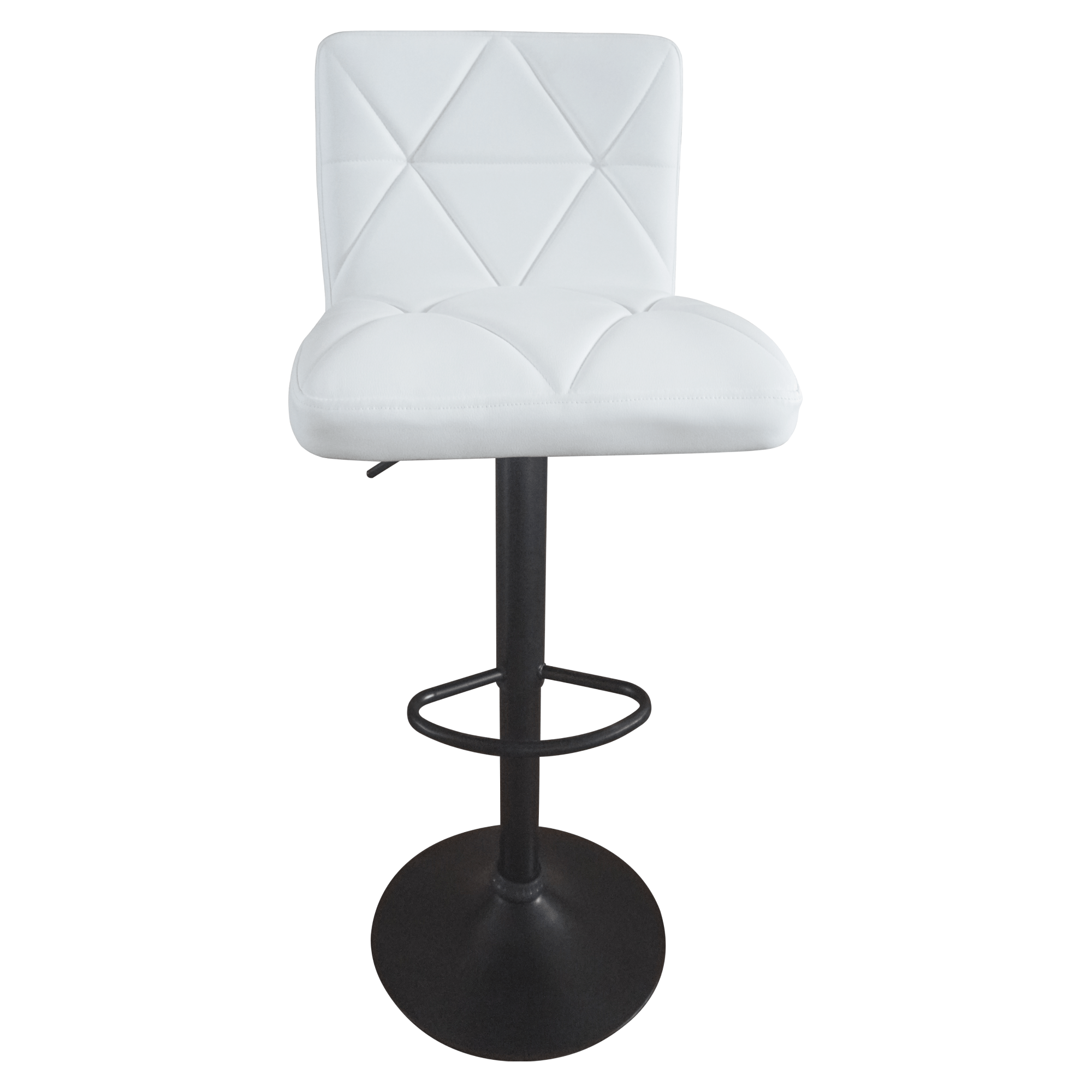 Scaun de bar, piele ecologica alb/negru, SELEST — imaginea 3