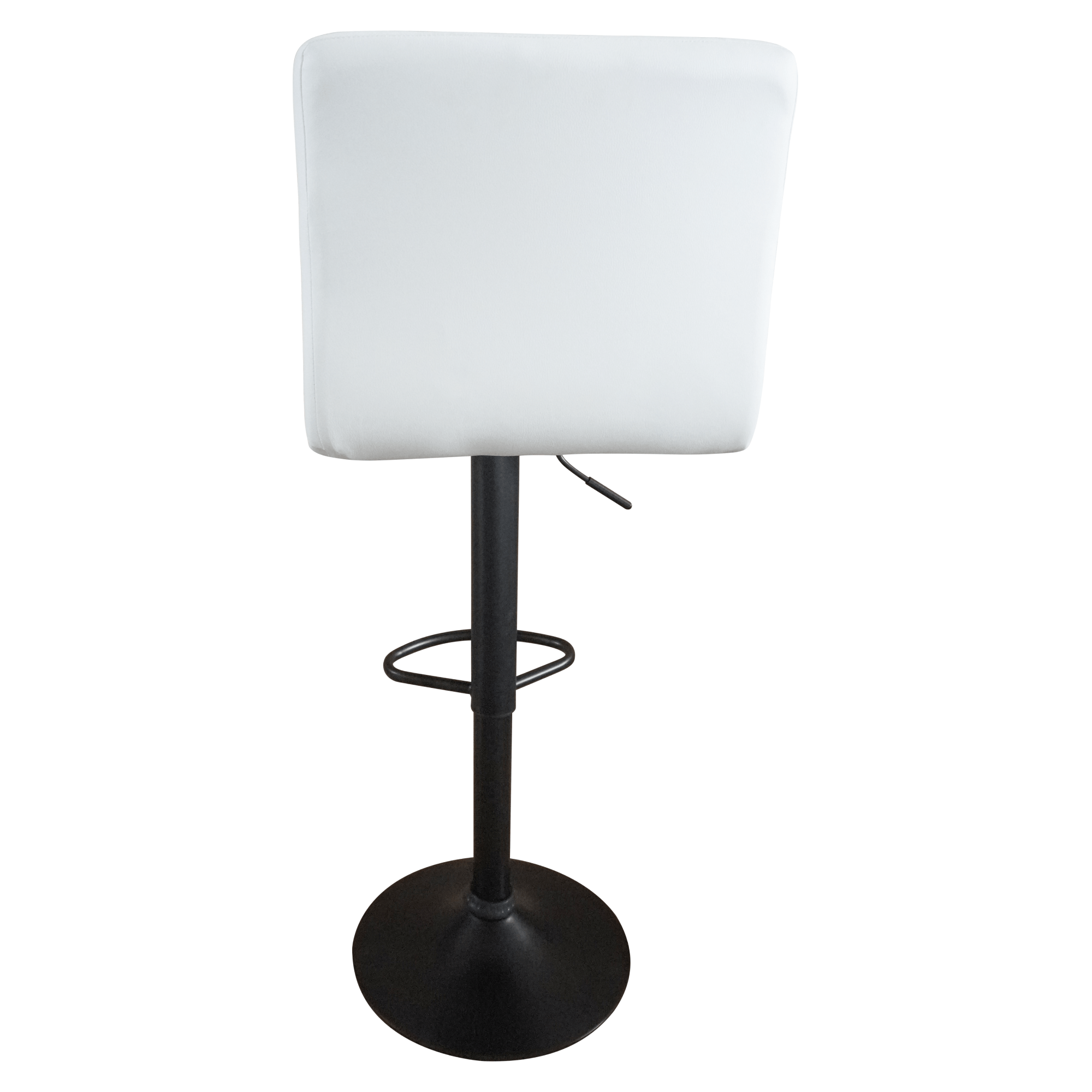 Scaun de bar, piele ecologica alb/negru, SELEST — imaginea 4